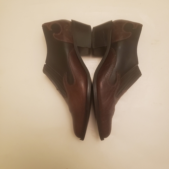 Dingo Western Style Black brown Leather ankle‎ Booties - Picture 4 of 12